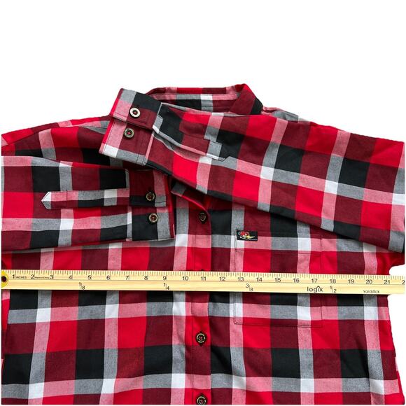 Dixxon Flannel Co Womens Shirt Medium Form & Function Red Plaid Mr. Horsepower - Picture 6 of 12